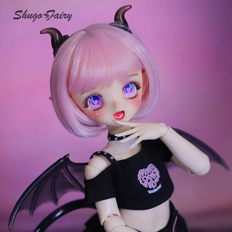 

Shuga Fairy 1/4 BJD Doll Chelsea B Demon Girl Sweetheart Meat Leg Handcrafted Ball Jointed Full Set Art Collectible Gothic Doll