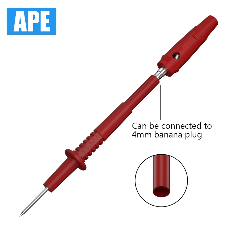 2pcs 2mm Multimeter Test Probe Tips,can be connected to 4mm banana plug,Electrical Connector