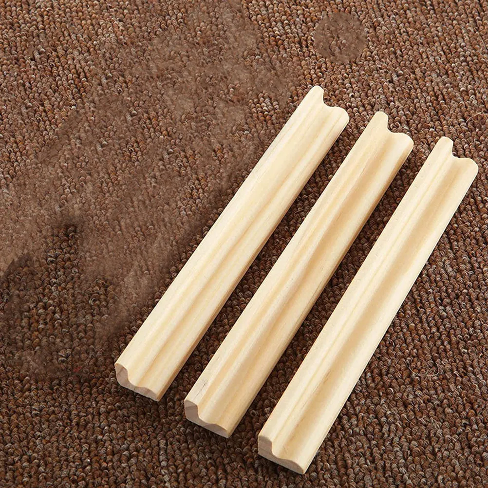 6Pcs Wooden Decorative Domino Base Set DIY Craft Trays Alphabet Holders Durable for Home Office Display Chess Board for Kids