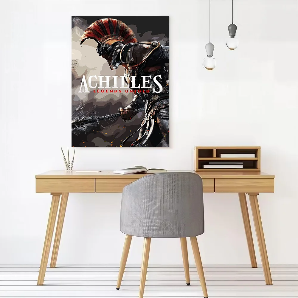 Achilles Legends Untold Game Art Printed Canvas Poster Personalized High Quality Wall Art Paintings for Gamer Decoration Bedroom - view 2