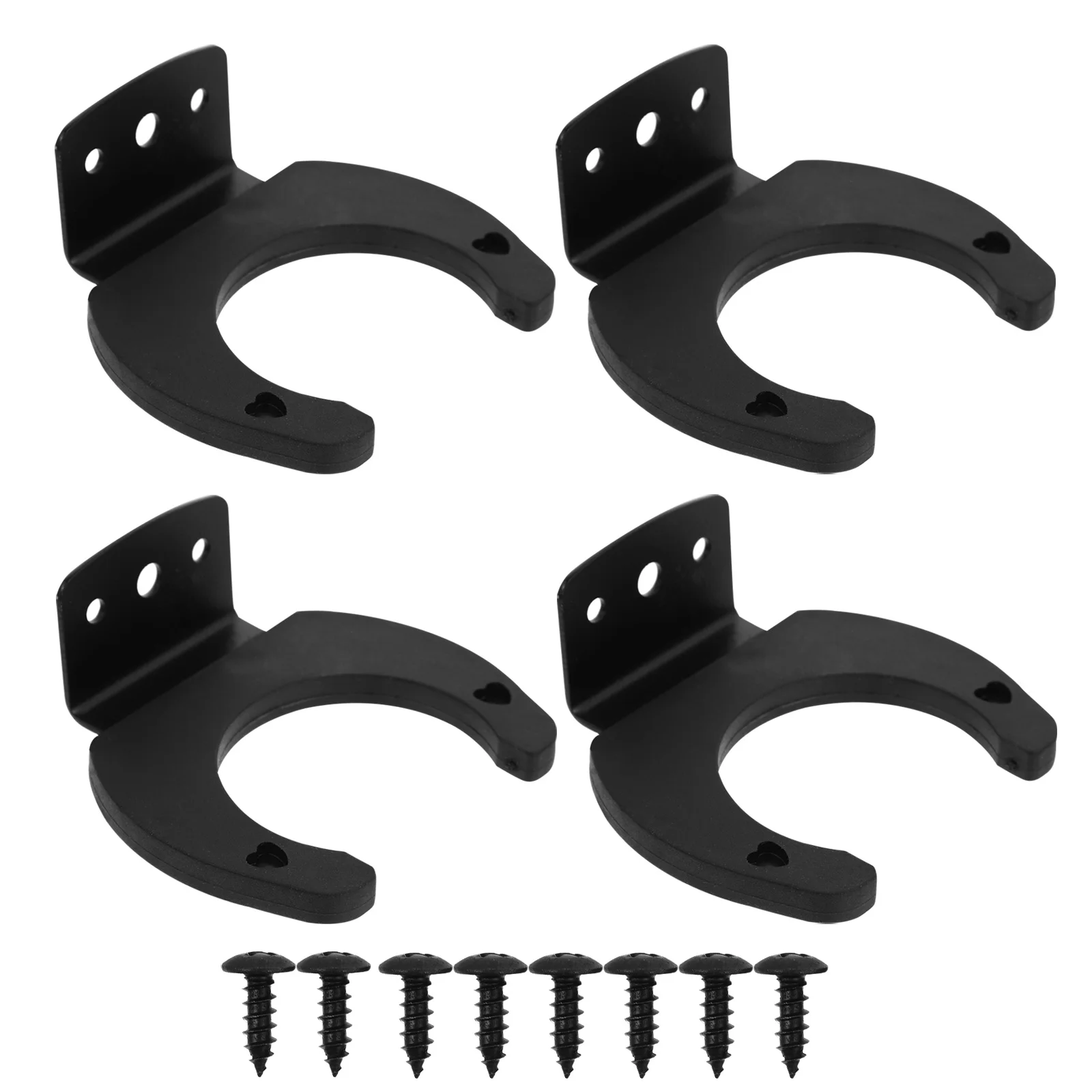 4 PCS Microphone Hook Wall Clip Headphones Stand Wireless Holder Wrought Iron Mount