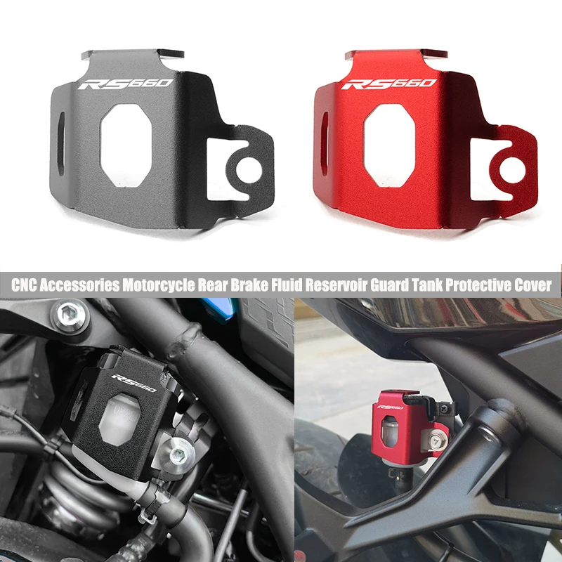 

CNC Accessories Motorcycle Rear Brake Fluid Reservoir Guard Tank Protective Cover For Aprilia RS660 RS457 RS 660 rs 457 2024