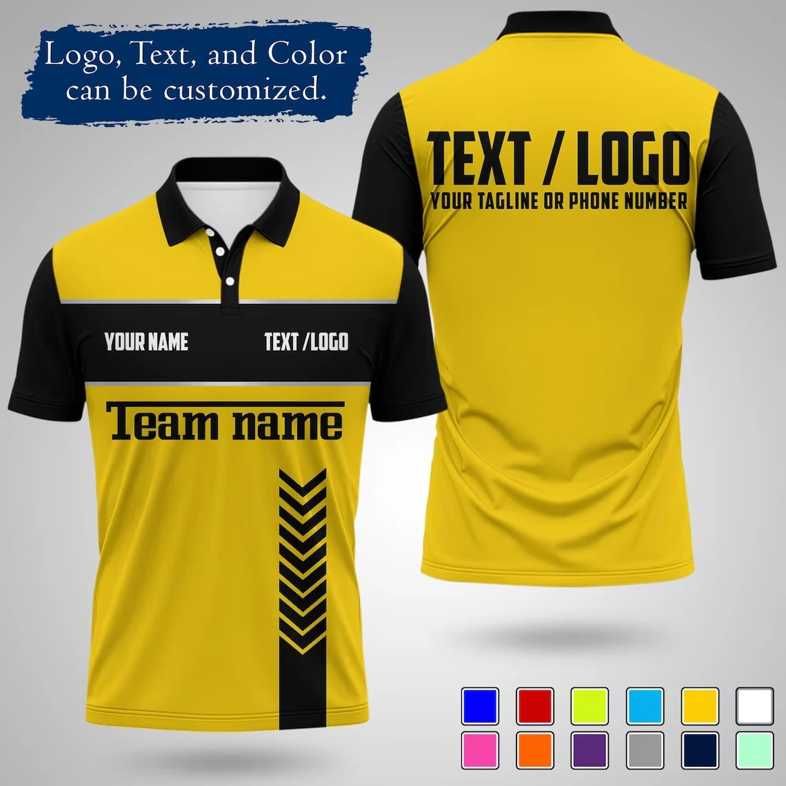 Personalized Sports Polo Shirt Custom Name And Logo Printed Quick Drying Short Sleeve Jersey For Team Uniform Outdoor Activities