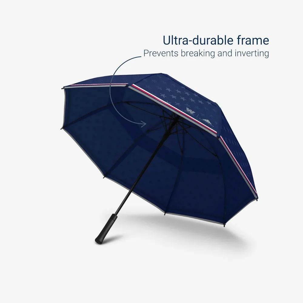 Umbrella - Folds of Honor - Heavy Duty, Sturdy & Large Stick Umbrella - Windproof Umbrella Resists Up to 55 MPH Winds