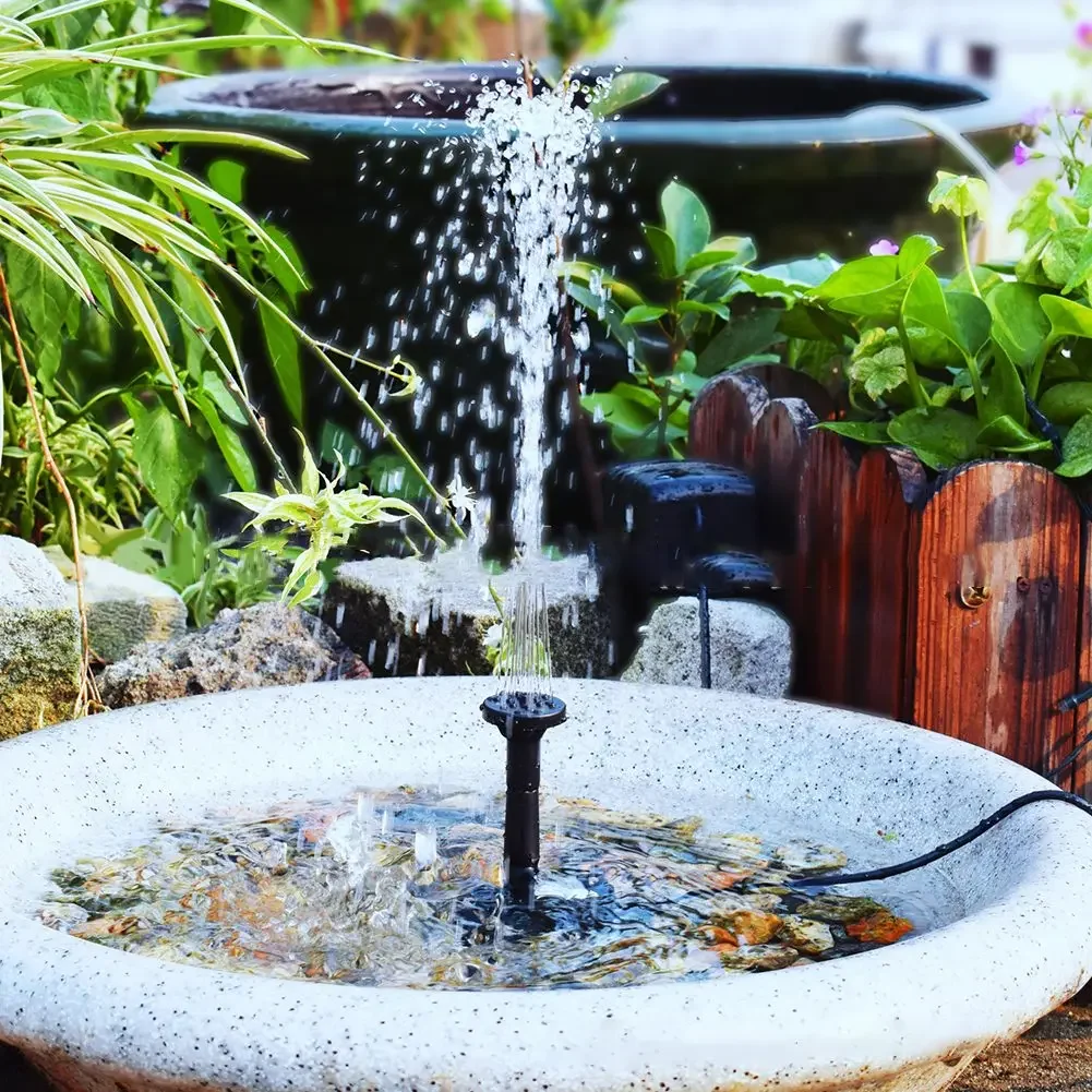 5W 5V Solar Water Pump Garden Decoration With Plug-in Solar Panel Fountain 180L/h Household Improvement Solar Power Replacement