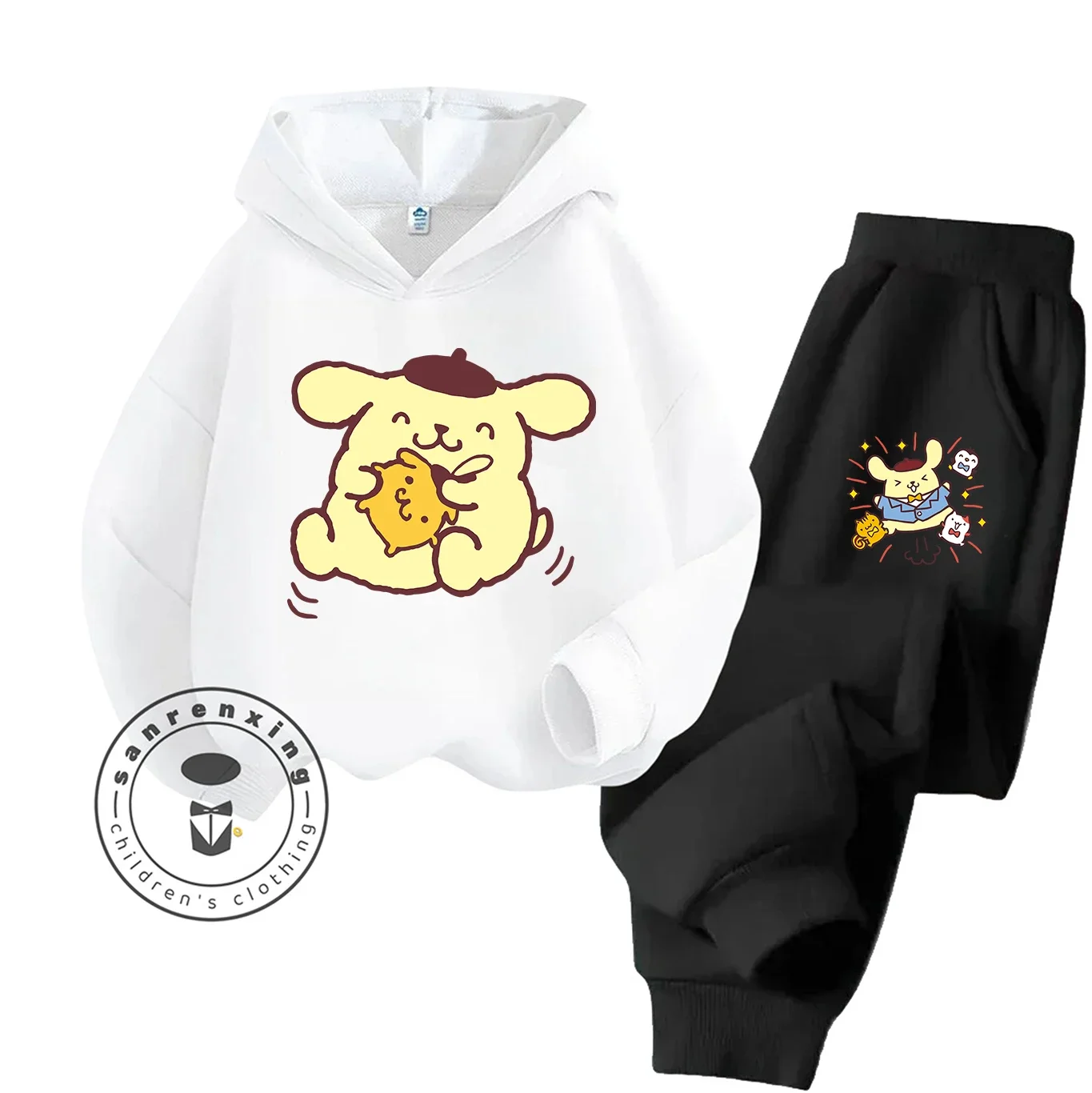 

2D New Fashion Pompompurin Cartoon Printed Hoodie Set 2025 For Kids Teens Boys Girls Casual Hot Sale Autumn Winter