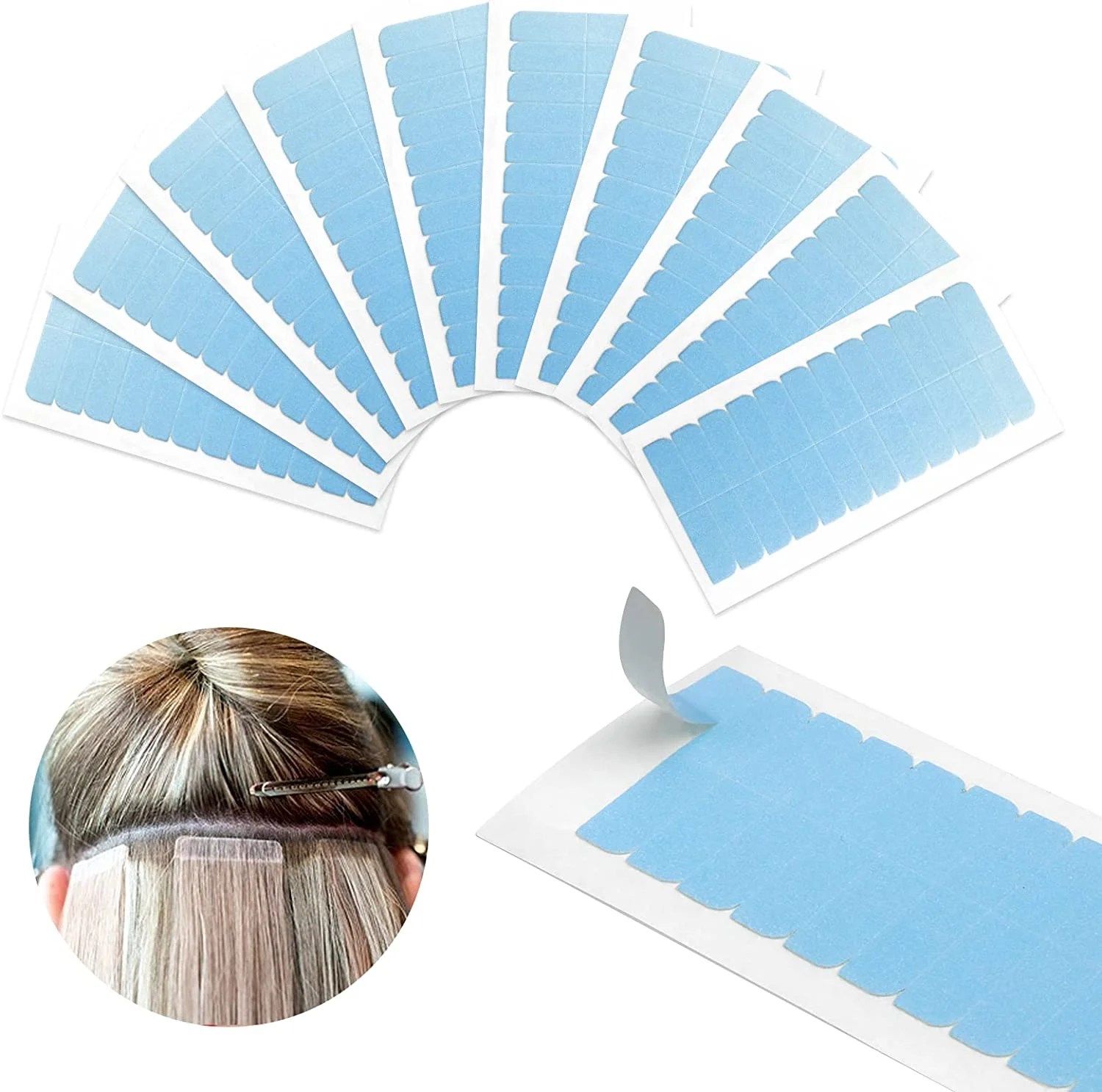 5 Sheets/Lot Professional Lace Front Wig Tape Strong Hold Hair Extension Tape Tabs Double-Sided Hair Bonding Tape for Men Women