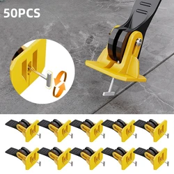 50PCS Tile Leveling System For Tile Laying, Reusable Tile Leveling System For Brick Laying Leveling Construction Tools Parts