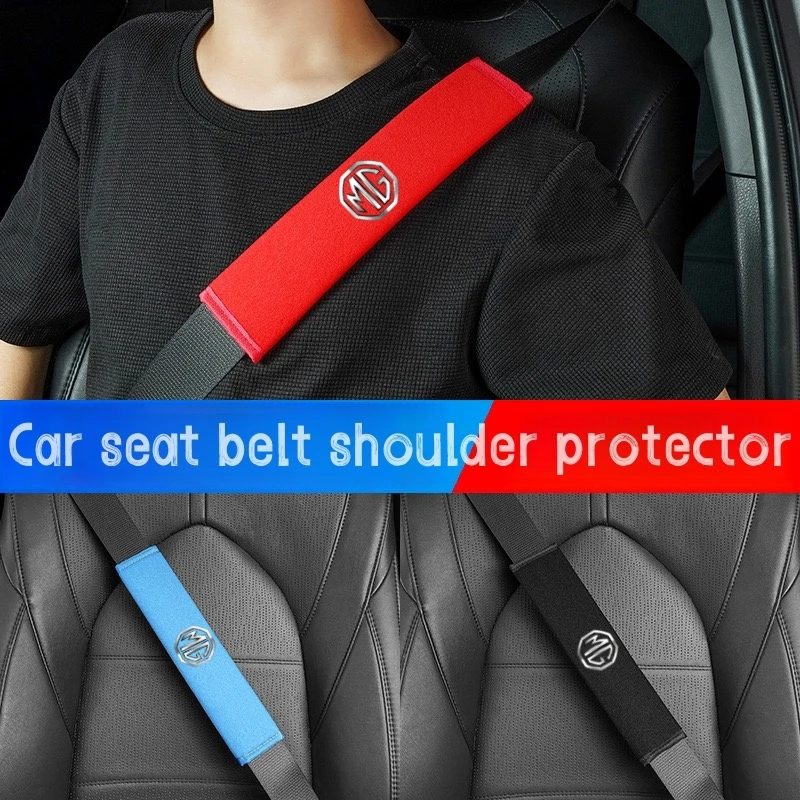 

2pcs Car Seat Belt Pads Seat Shoulder Strap Pad Cushion Cover For MG ZS MG5 GS HS GT ZST MG3 MG6 MG7 Hector EZS EHS Energy MG6-N