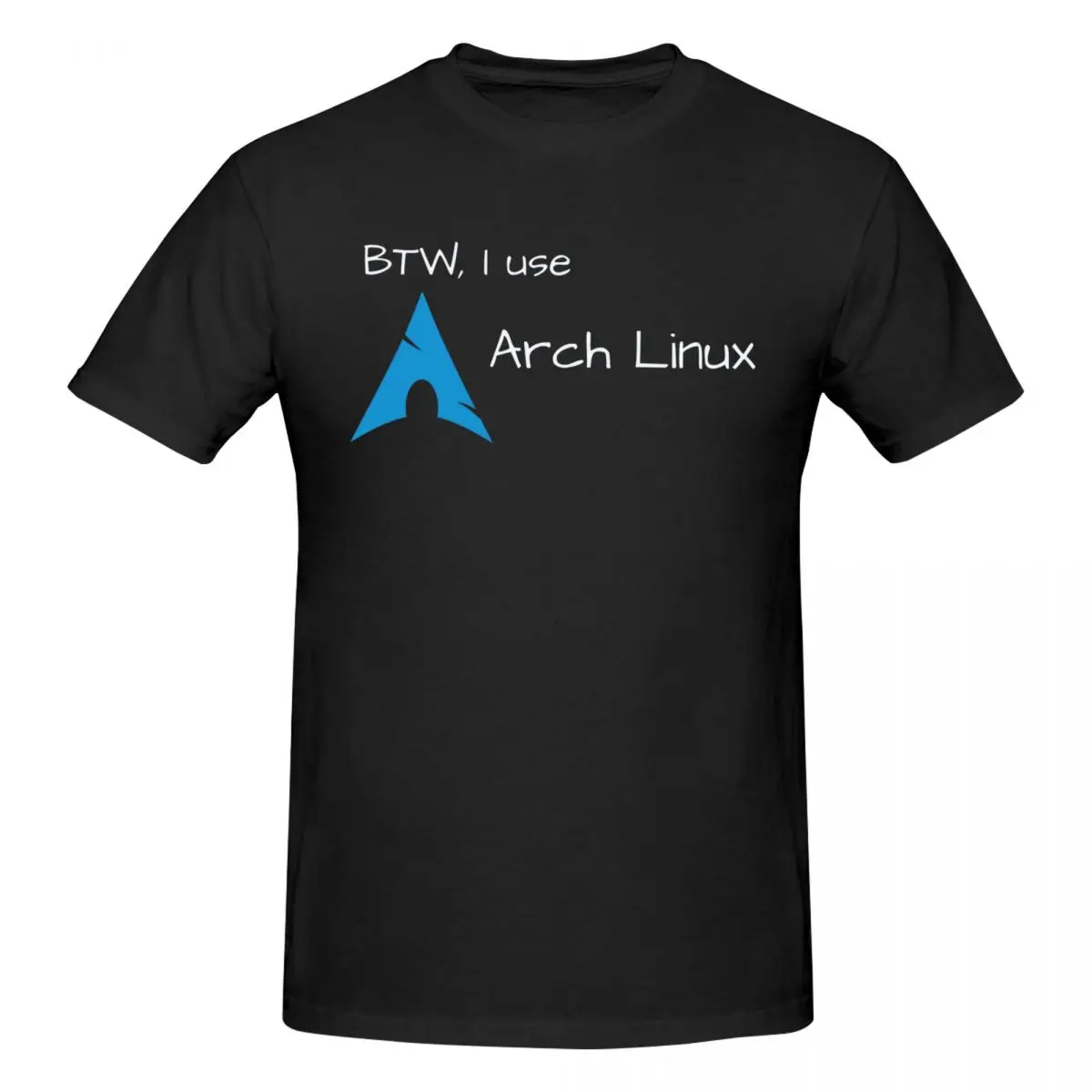 الرجال Btw Arch Linux أنا أستخدم قوس تي شيرت خمر حجم كبير القطن Crewneck كم القمصان