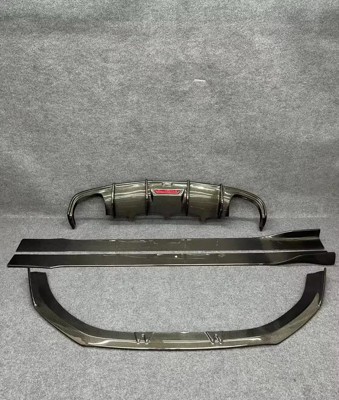 Car A6 S6 C7 Carbon Fiber Front Splitter Lip Spoiler Diffuser Side Skirts Kits for A6 C7 S6 Sline Sedan 2012 2013 2014 2015