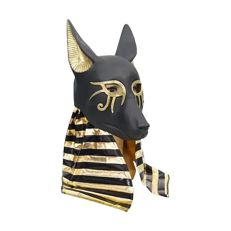 Snailify Ancient Egyptian Myths Death Anubis Wolf Face Mask Latex Helmet Halloween Animal Masks For Adult Masquerade Party P MN7