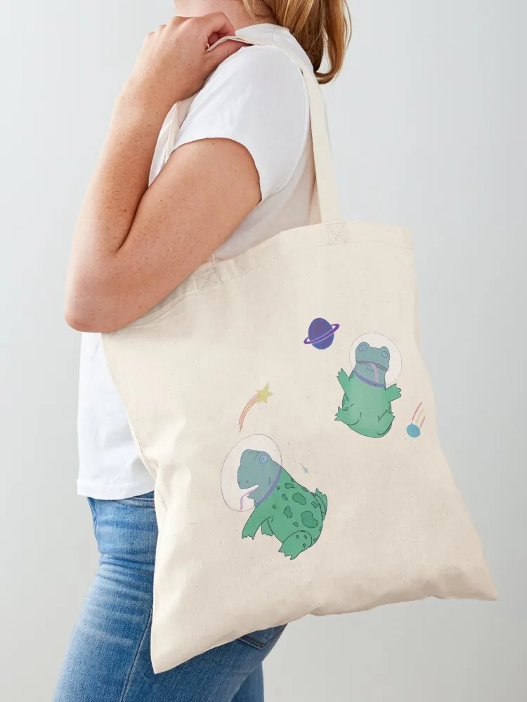 

Space Explorer Frogs Tote Bag shopper bag woman cloth bag woman for beach shopper bags