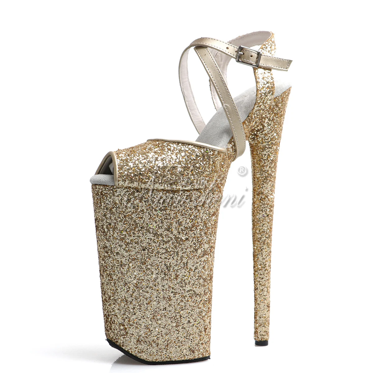 

Exotic Women's Bling Sequin Peep Toe High Heels 26cm Gothic Strip Pole Dance Shoes 10 Inch Catwalk Sexy Fetish Crossdress