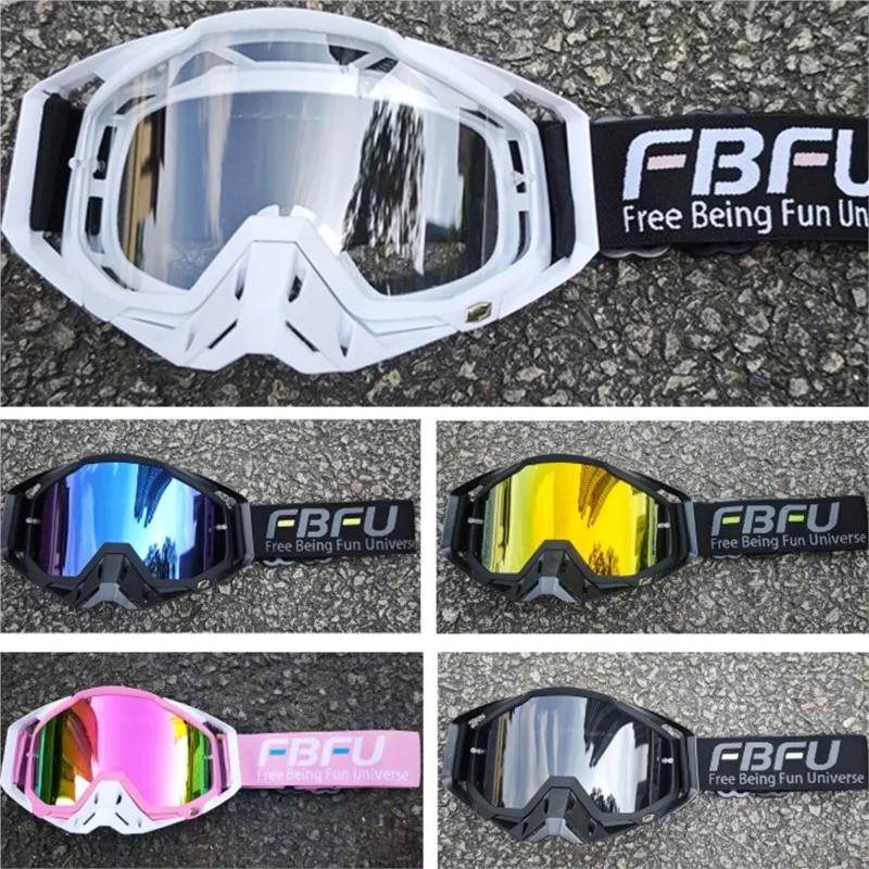 Dirt Bike Riding Goggles, Compatible for MX Motocross, MTB Cycling, Windproof Protective Sports Glasses