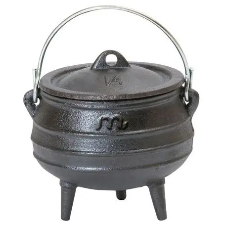 Cast iron tripod outdoor camping with legs large stew fire pot bonfire party South African pot picnic pot