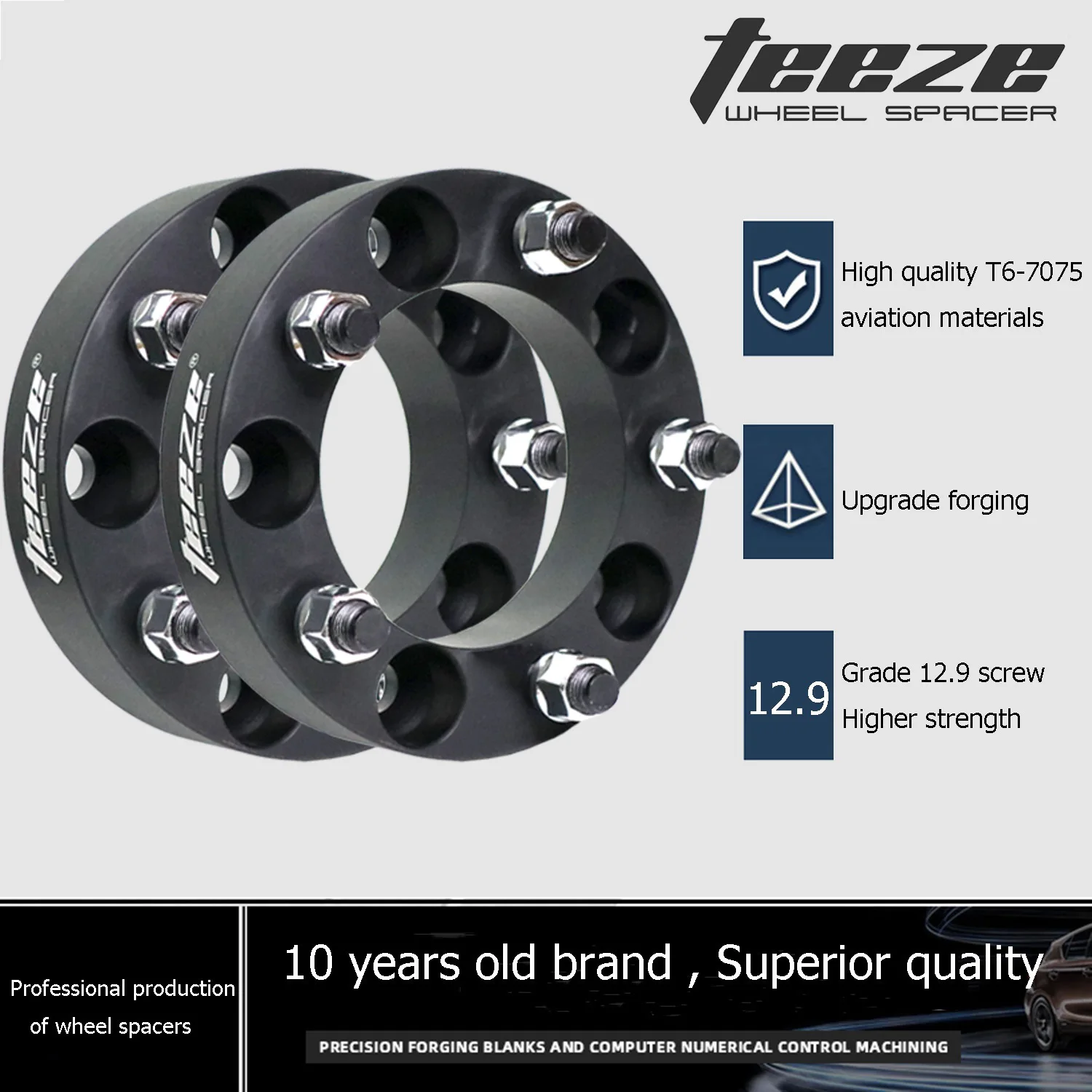 TEEZE 2pcs PCD 5x139.7 CB 108mm Aluminum Alloy Hubcentric Wheel Spacer Adapter For Suzuki jimny,Jimny Sierra