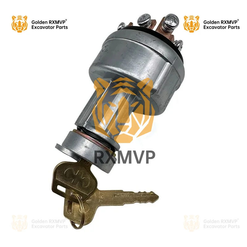 For Komatsu PC200-3-5-6/705/WA200/380 excavator start ignition switch, electric door lock with key excavator accessories