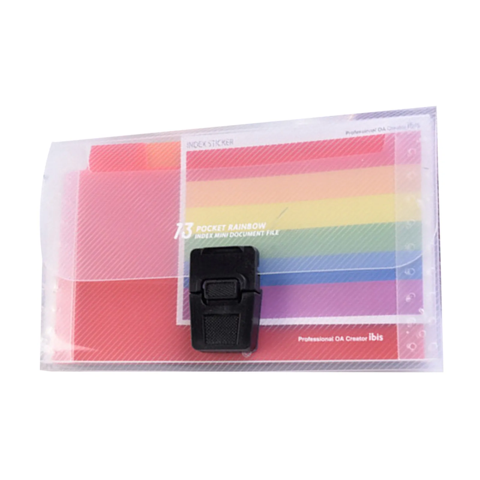 

A6 Windfan File Organizer 13 Pockets Large Capacity Document Bag Reusable Plastic File Holder for Office School Supplies