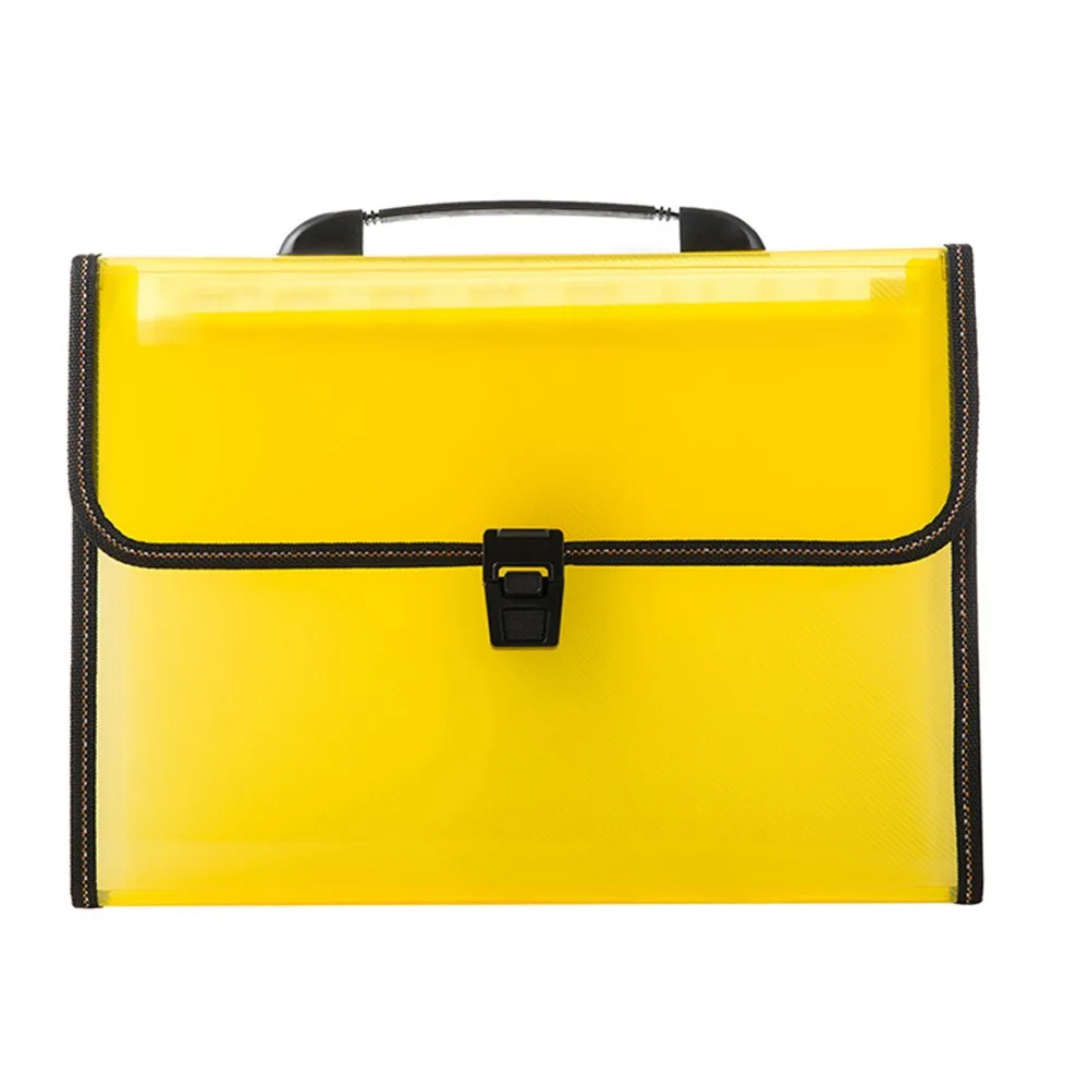 

Durable Plastics Paper File Organizer With Handle Large Capacity Briefcase A4 FC Size Document Bag A4 Envelope Folder