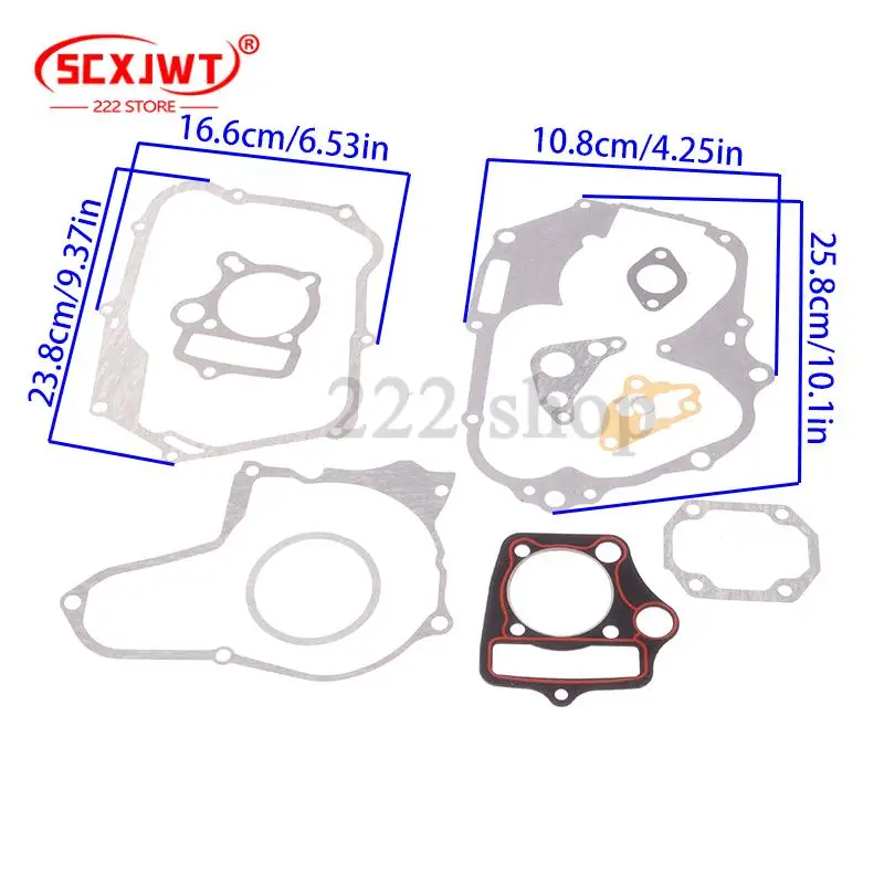 Lifan 110cc 52.4mm مجموعة حشية مكبس أسطوانة المحرك الأفقي (علامة تجارية جديدة) - تناسب Zongshen تمامًا، لـ Citycoco، لهوندا