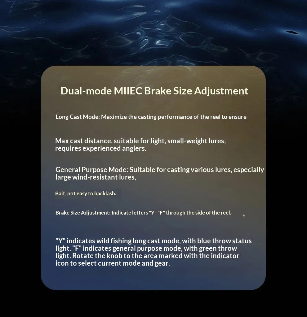 Neue DMK Baitcasting-Rolle für Weitwurf-Salzwasserangeln, Miiec Smart Dual-Mode, stufenlose Bremse für erfahrene Angler. – Detail 6