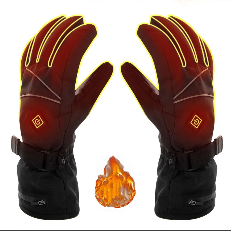 

Winter Waterproof Ski Motorcycle Batteries Rechargeable Usb Electric Heated Gloves Heat Ski Glove