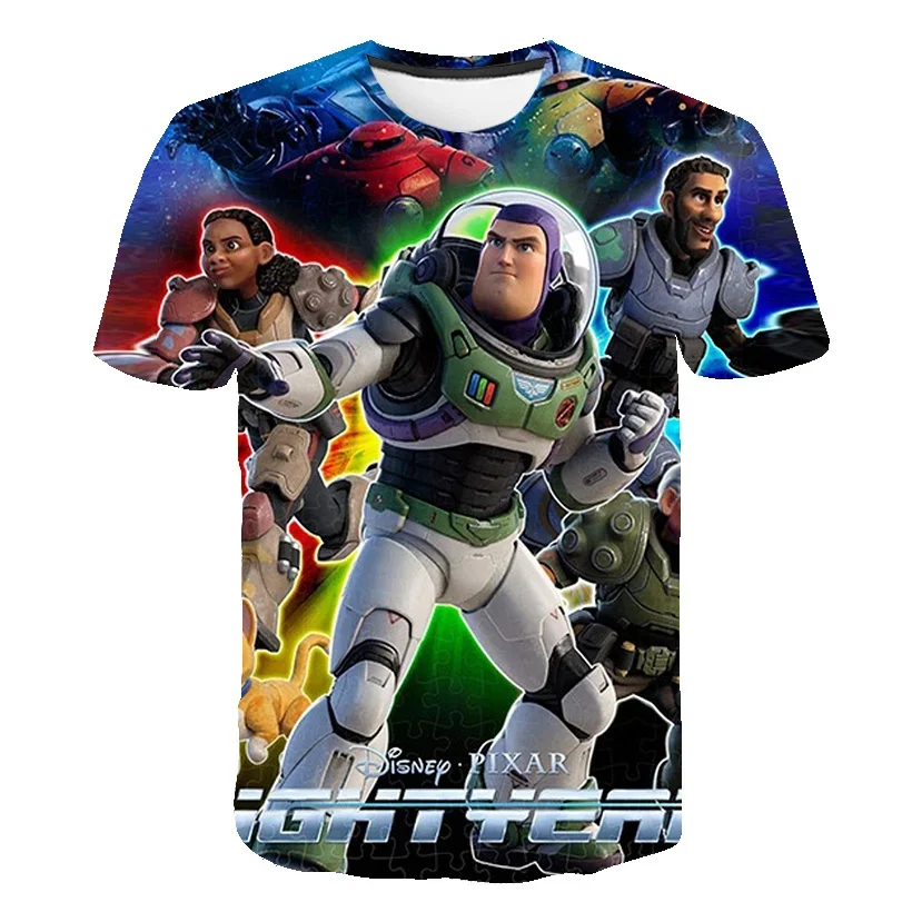 Buzz lightyear T Shirts Clothing Summer Fashion Girls T-Shirts 2023 New Disney Series Cartoon Casual Short Sleeves Tops Tees 1-1