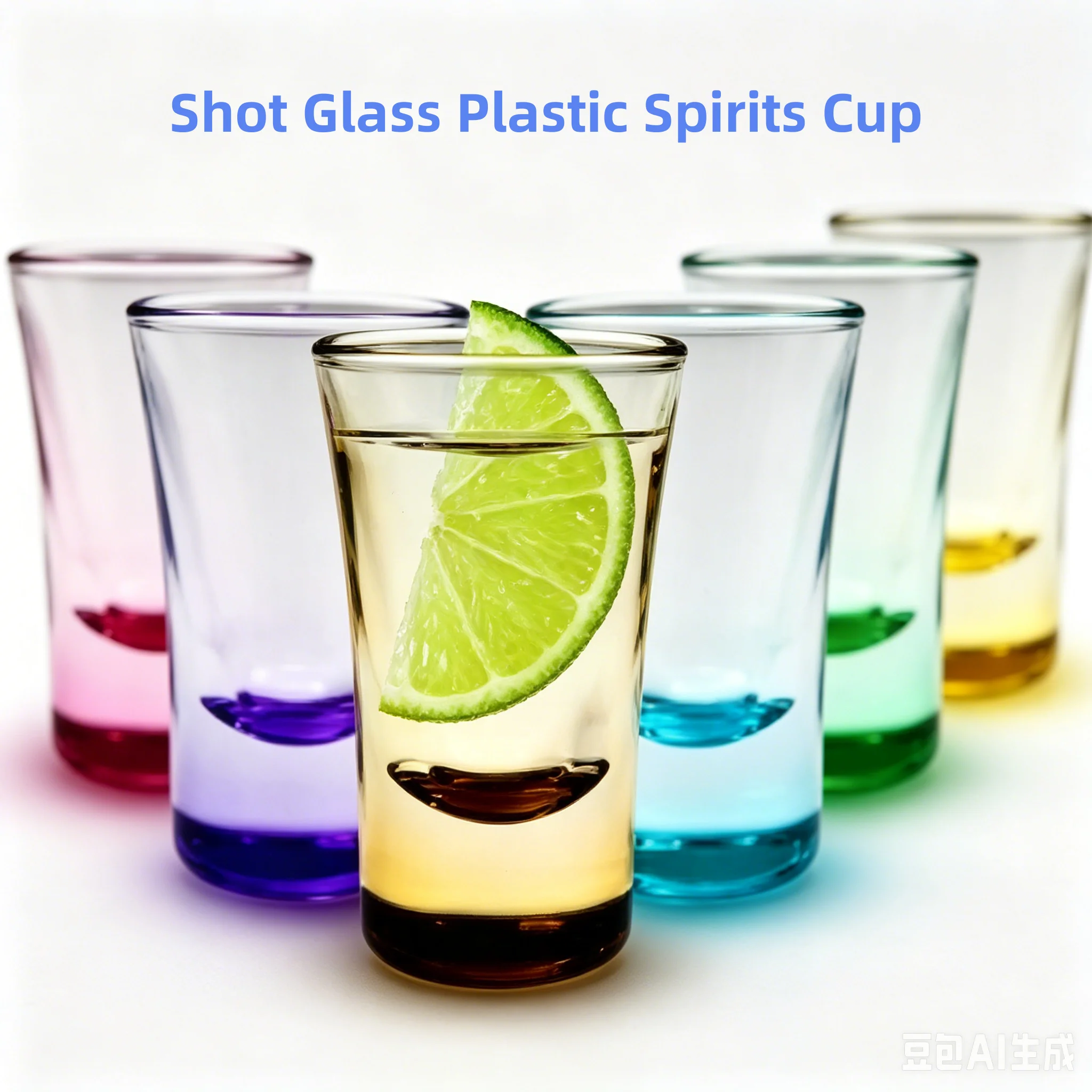 NEW 6 PCS Shot Glass Plastic Spirits Shot Cup Party Bar Club Drinking Tool Wedding Wine Glasses Cocktail Pint Bullet Vodka Cups