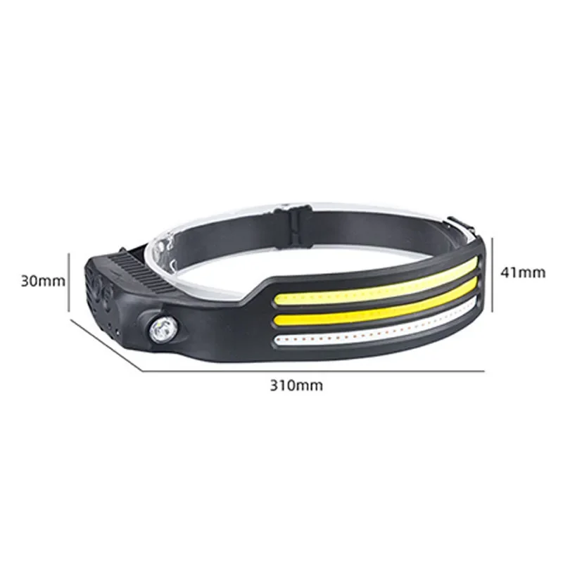 1PC Inductive XPE Headlight Rechargeable COB Headlamp Strong Headtorch Outdoor Night Riding Fishing COB Floodlight Working Light