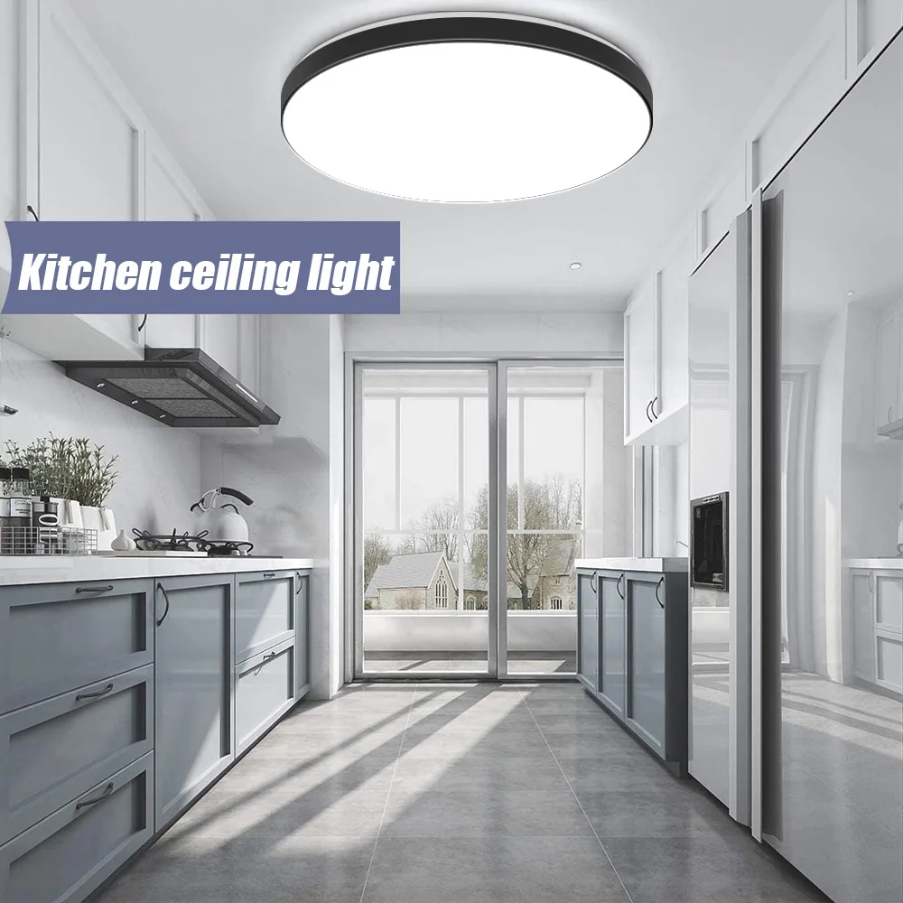Lámparas de techo impermeables para baño, luces Led para techo de cocina, lámpara de techo Led de 30W y 40W para sala de estar, balcón, inodoro, 220V
