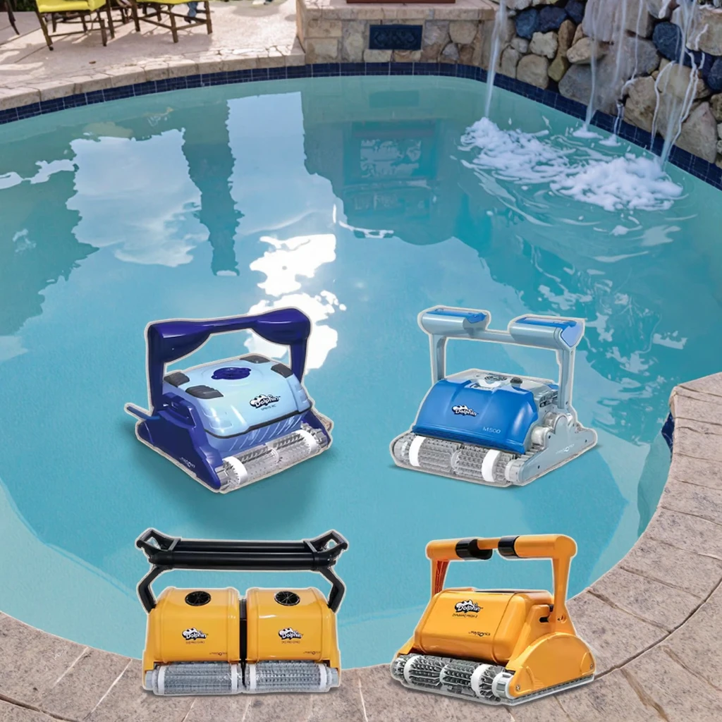 

Automatic Full-Line Plastic Pool Cleaning Robot with Climbing Wall Vacuuming Capabilities Underwater Cleaning Tools Accessories