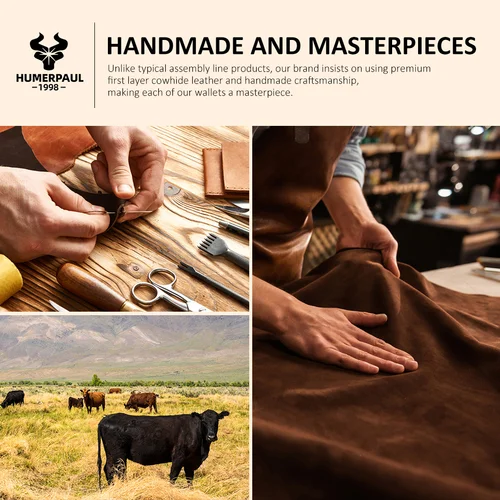 Imagen 2 del producto Cartera con tarjetero de cuero Crazy Horse, tarjetero RFID para banco/identificación/funda para tarjetas de crédito, billeteras organizadoras antidesmagnetización