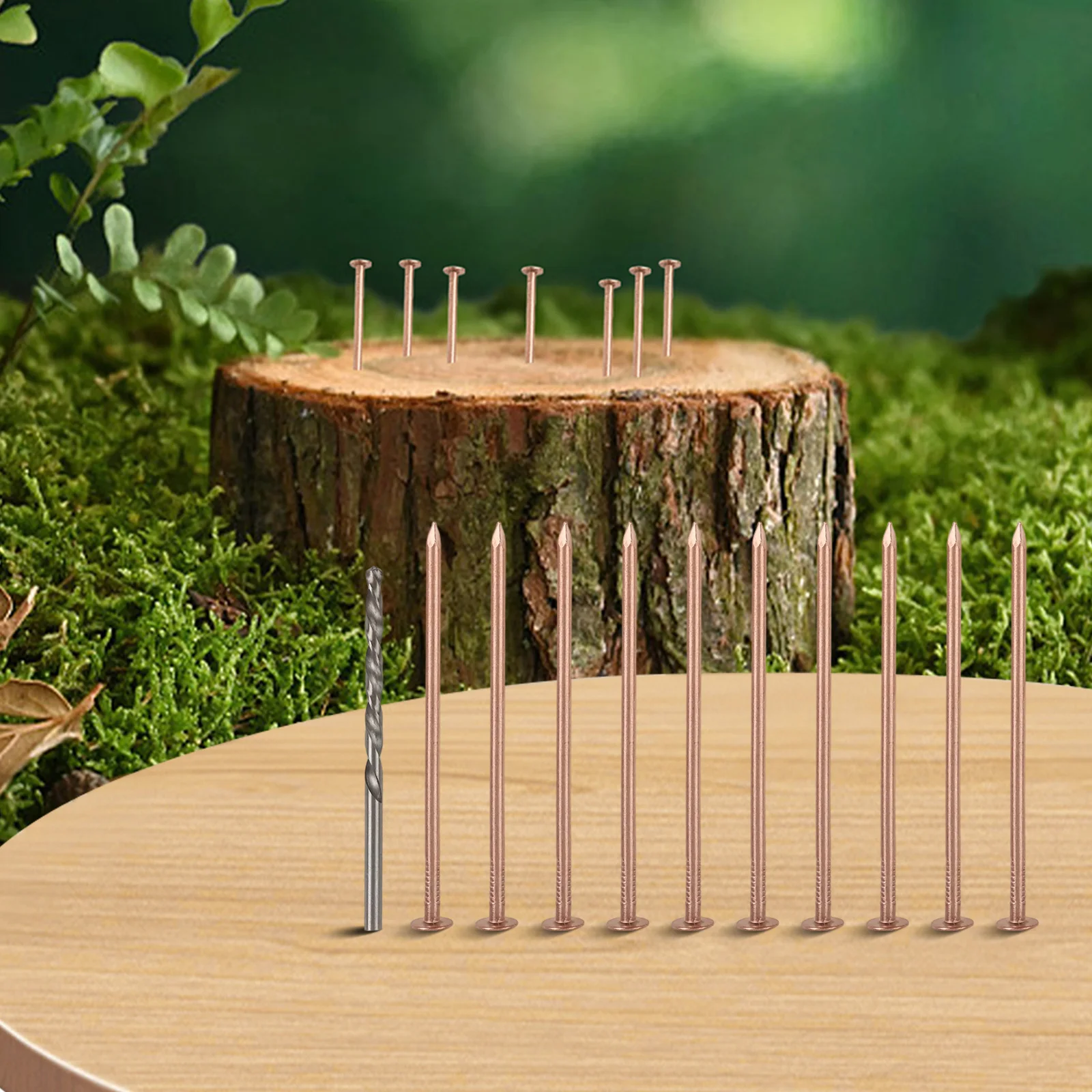 Root Killing Copper Nails Garden Renovation Copper Nails For Killing Plants Drilling Tool Included Easy To Use Design