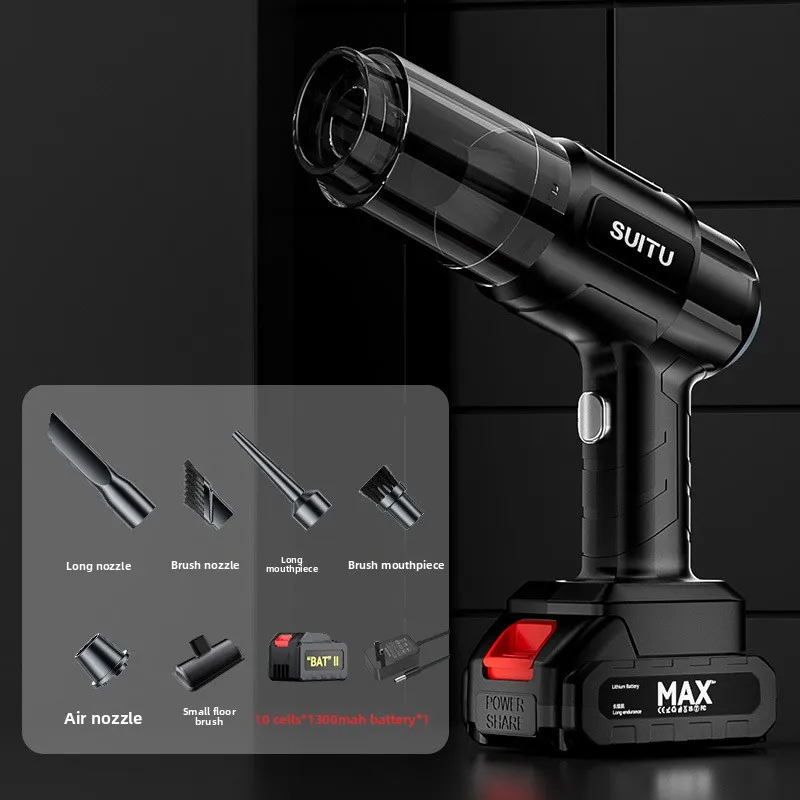 SUITU 18.5V 5500Pa Handheld Small Car Vacuum Cleaner, Household Portable Suction and Blow Dual-purpose Vacuum Cleaner