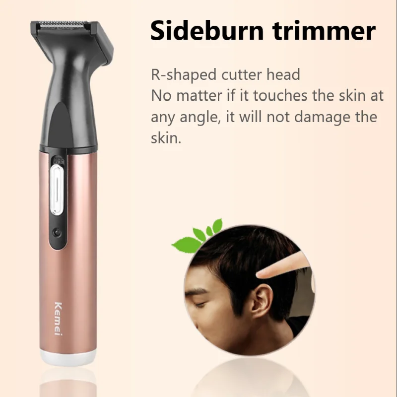Kemei KM-6629 Electric Clipper 2in1 Man and Woman Nose Hair Trimmer Safe Face Care Shaving Trimmer For Nose Trimer