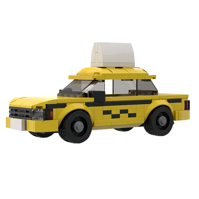 184 pièces Blocs de construction modulaires MOC Taxi de transport, conception créative, briques technologiques populaires, DIY, jouet de festival, cadeau