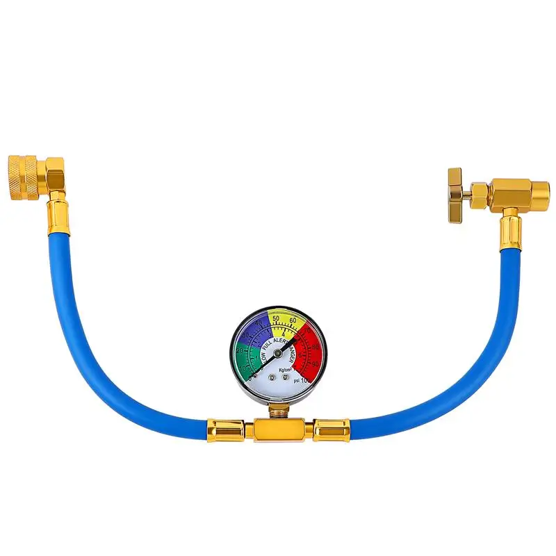 Refrigerant Recharge Ac Air Kit R134A 134A Car Conditioning Hose Con Refill Gauges R12 Gas Charging 30Lb Filler Sealant Line