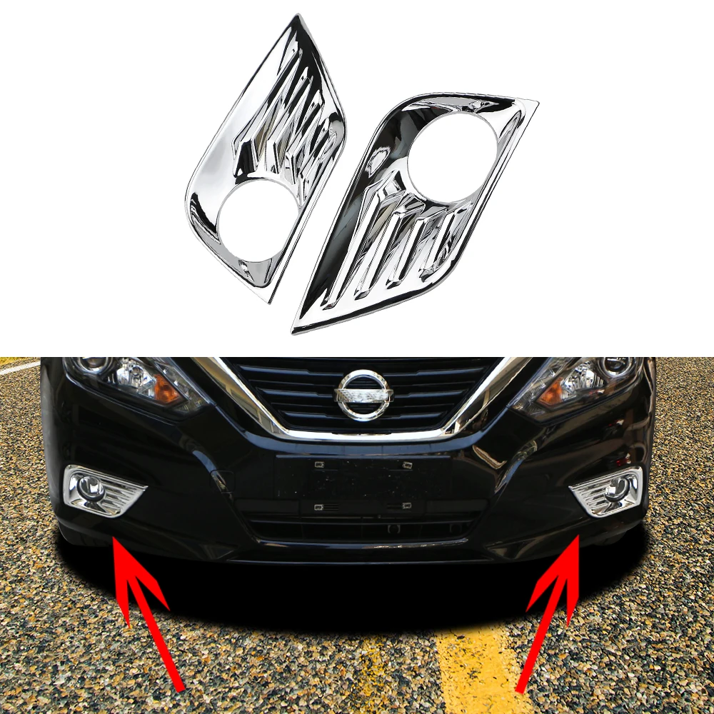 

Front Bumper Fog Light Cover Fog Lamp Cap for Nissan Teana Altima L33 2016 2017 2018 Foglight Shell Hood Decoration