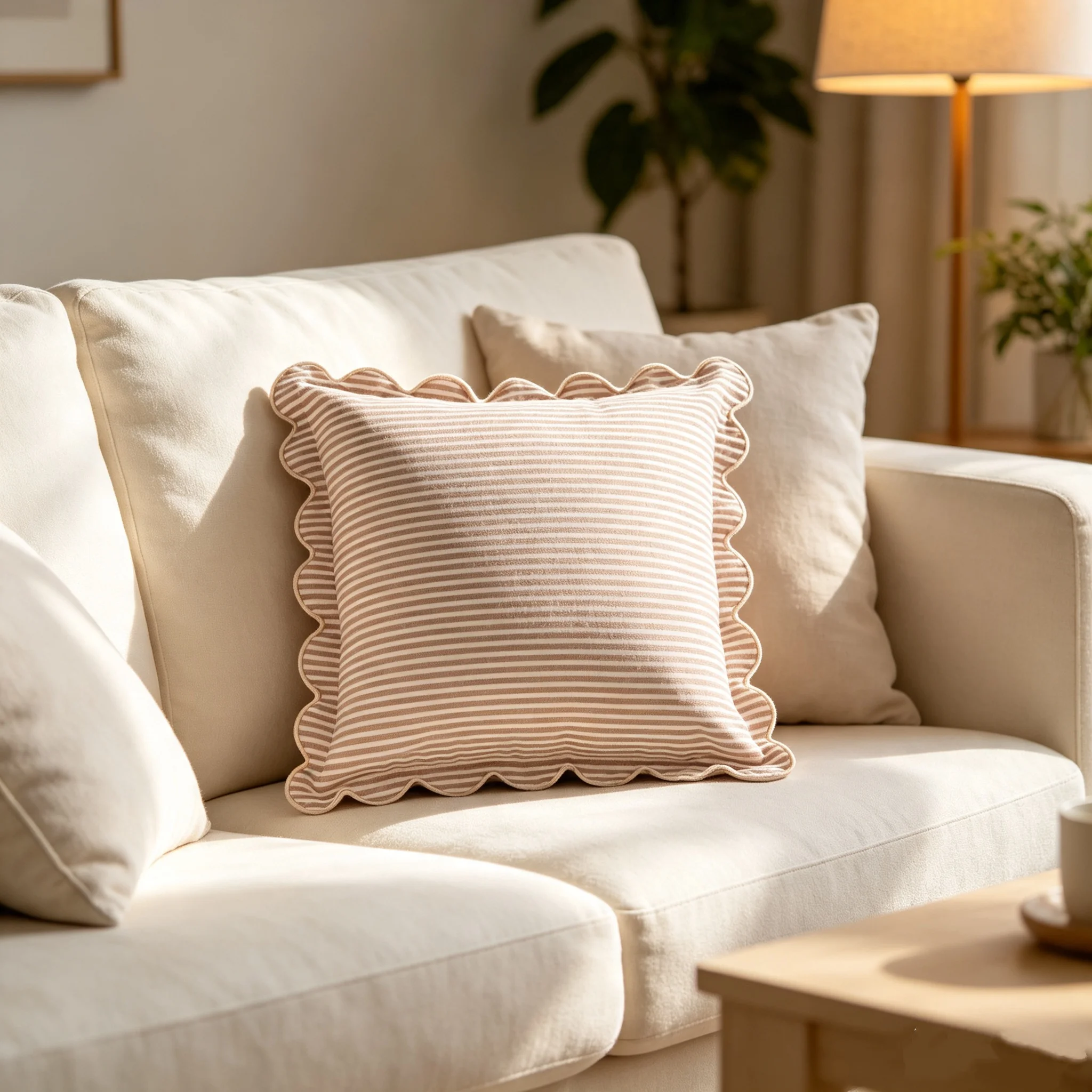 2PCS Striped Embroidered Pillowcase 18X18