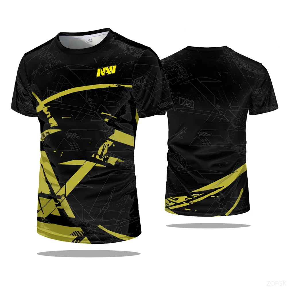 e스포츠 CS:GO 게임 네비 팀 유니폼 티셔츠 게임 플레이어 대회 스포츠 훈련 티셔츠 속건 남성 캐주얼 네이비 의류 티