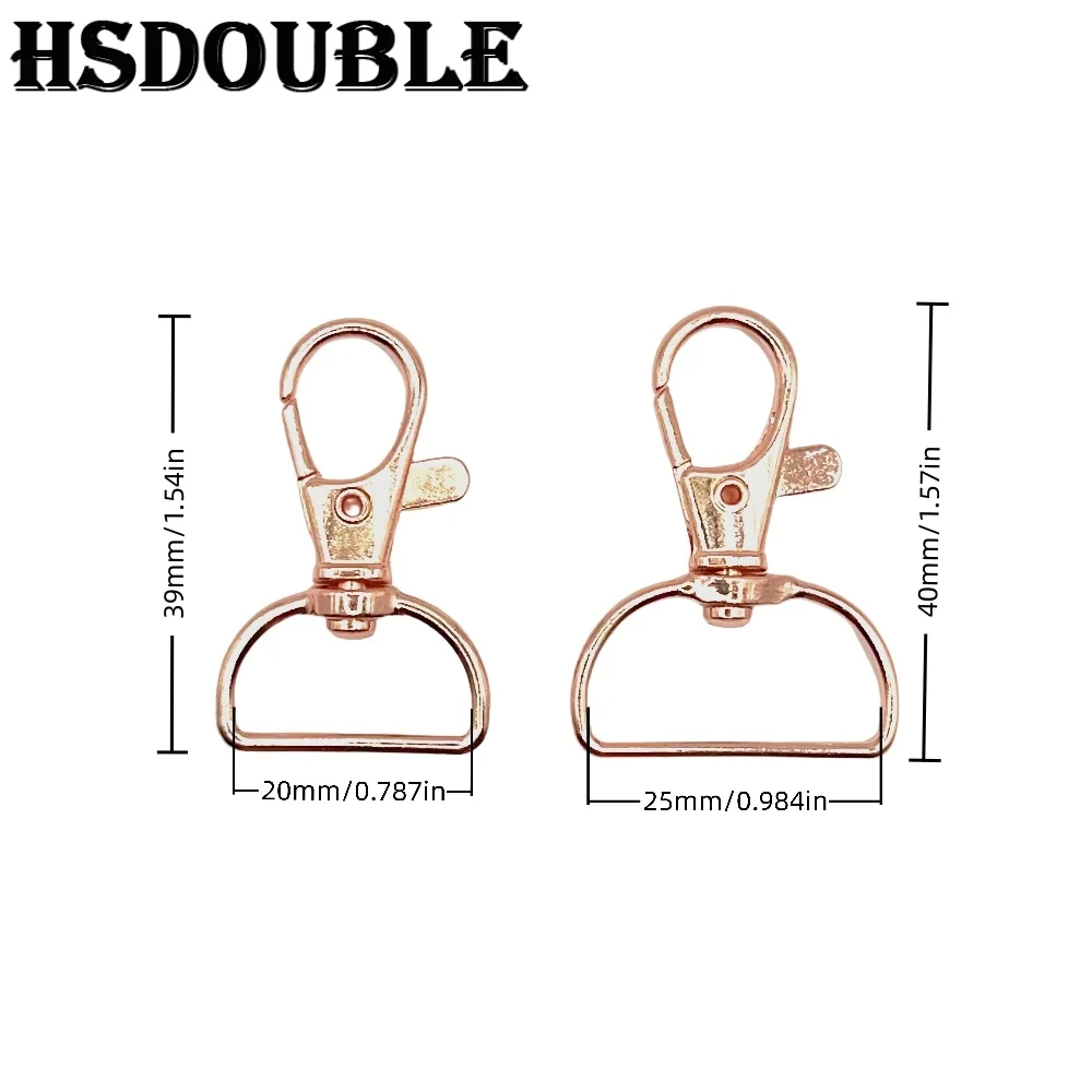 20 Pcs/Pack Swivel Hook Key Chain Clip Hook D-Ring Clip Lanyard Hardware for Keychain Making Lanyard Making Wallet Hardware DIY