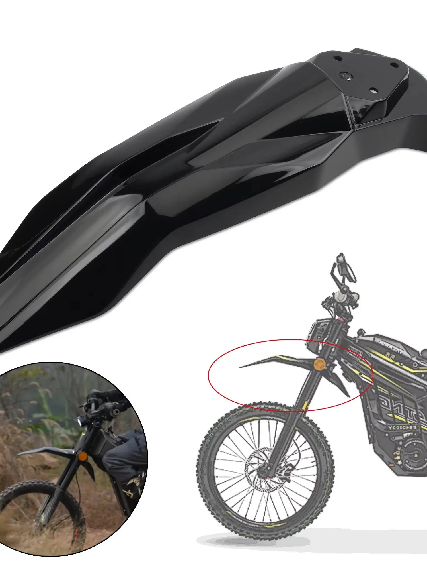 AliExpress ProfesMotor For Talaria Sting Parts X3 MX3 MX4 Motorcycle Front Fender Enduro Pit Dirt Bike Motocross Mudguard Plastic Moto Accessories