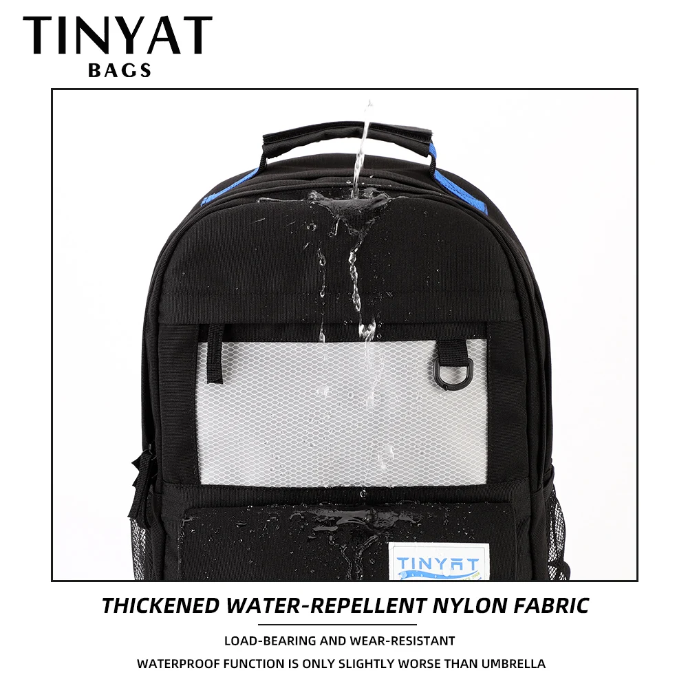 حقيبة ظهر نسائية للكمبيوتر المحمول من TINYAT Kawaii للمراهقات والبنات 20L حقيبة مدرسية هاراجوكو للرجال مع جيوب مخفية للنساء إلى المدرسة