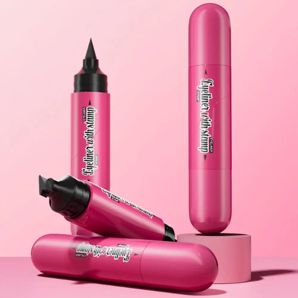 New Waterproof Eyeliner Stamp Quick Dry Foldable Eye Liner Stamp Long Lasting Easy to Use Eyeliner Stamp Pen