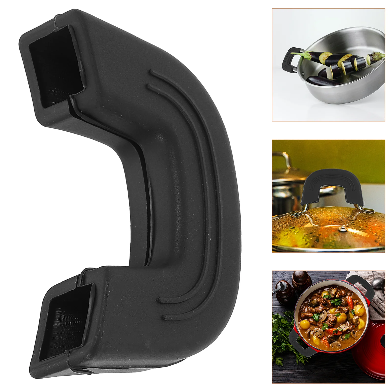4 قطعة أغطية المقبض المضادة للحرق عدم الانزلاق مقاومة للحرارة حماة المطبخ العملي انحناء المقالي أصحاب وعاء مقبض يغطي