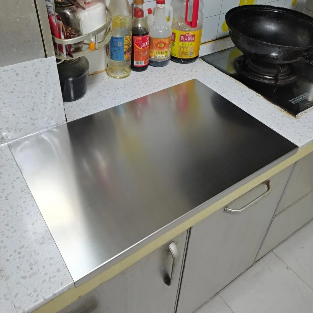 

Разделочная доска из нержавеющей стали 304, разделочная доска с защитой от царапин для кухни, многоцелевой кухонный разделочный блок