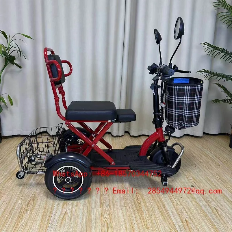 New Folding Electric Tricycle with Baby Household Small and Lightweight Spot Fast Delivery