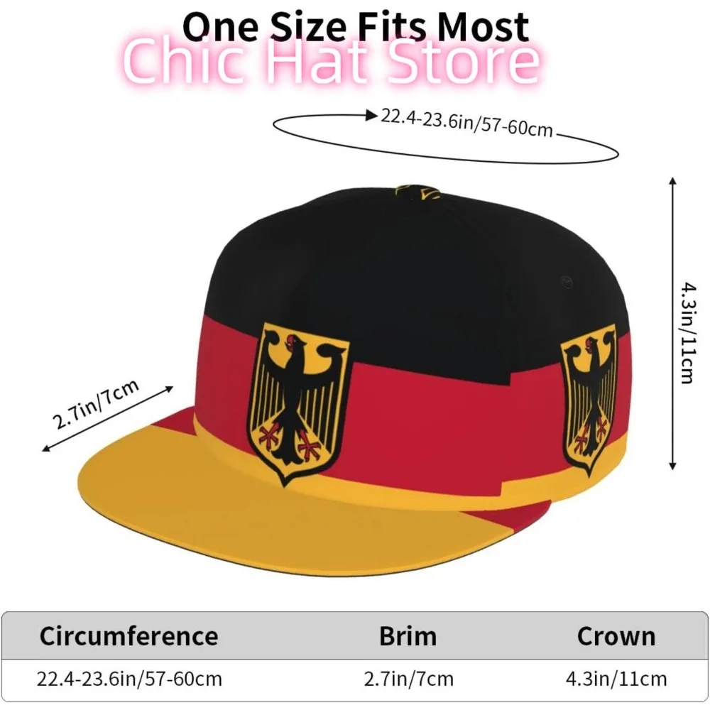 ألمانيا أزياء العلم قبعة بيسبول للرجال النساء للجنسين قابل للتعديل قبعات سائقي الشاحنات Snapback قبعة الشمس الوطنية شقة بيل حافة القبعات