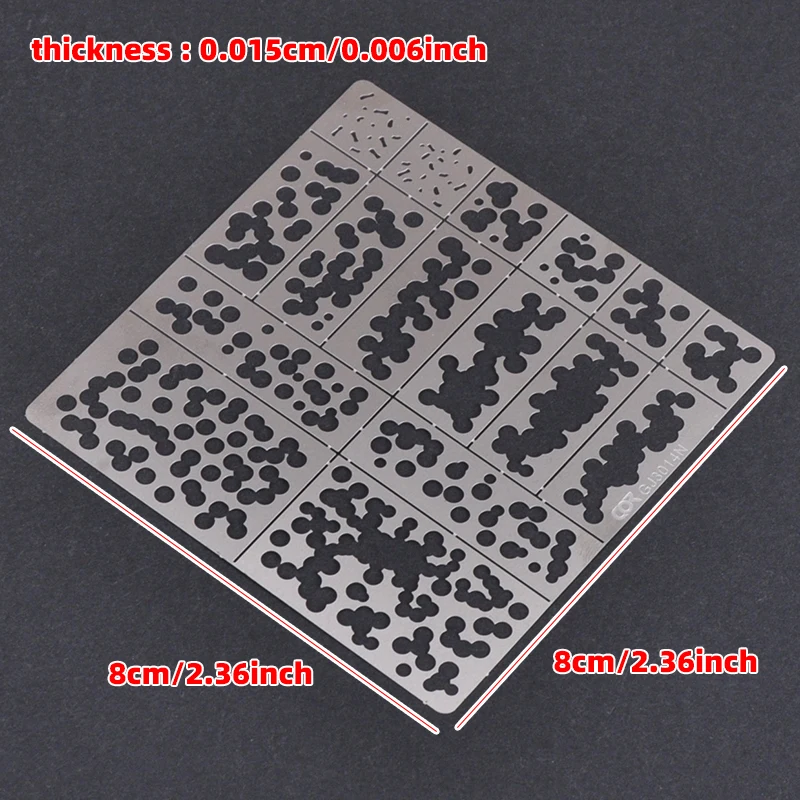 Scale Model Kit Painting Tools Reusable Metal Hollow Airbrush Stencil Spray Mask German Ambush Dot Hinterhalt Camouflage 1/35